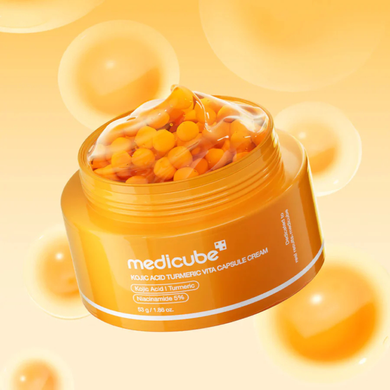 Осветляющий капсульный крем с койевой кислотой и куркумой Medicube Kojic Acid Turmeric Vita Capsule Cream, 53 г на KRKR.COM.UA