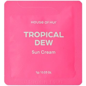 Увлажняющий солнцезащитный крем для лица SPF50+ PA++++ House of Hur Tropical Dew Sun Cream, 1 мл на KRKR.COM.UA
