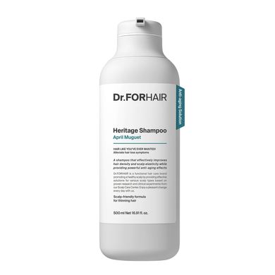 Антивозрастной шампунь для ослабленной кожи головы и тонких волос Dr.FORHAIR Heritage Shampoo April Muguet, 500 мл Купить в Украине