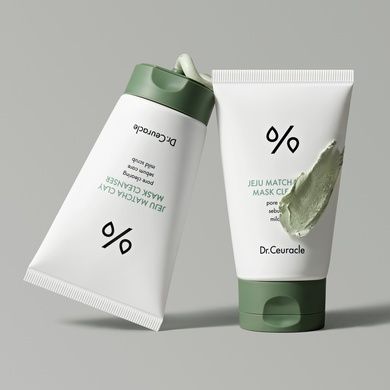 Очищувальна глиняна маска з чаєм Матча Dr.Ceuracle Jeju Matcha Clay Mask Cleanser, 120 мл на KRKR.COM.UA