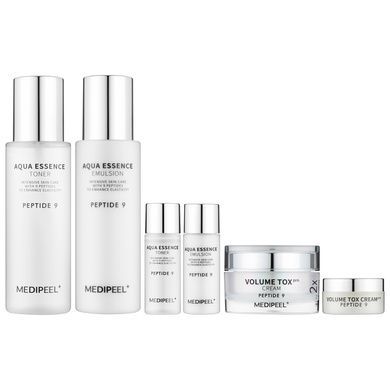 Антивозрастной набор для ухода за лицом с пептидами MEDIPEEL Peptide 9 Premium Skin Care Set, 6 в 1 на KRKR.COM.UA