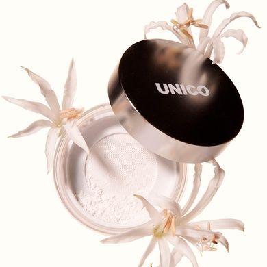 Пудра розсипчаста для обличчя з SPF13/PA+++ прозора Unico Setting & Finishing Powder Pearl, 10 г на KRKR.COM.UA