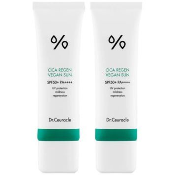 Набір сонцезахисних кремів з центелою Dr.Ceuracle Cica Regen Vegan Sun Set DUO, 2 в 1 на KRKR.COM.UA