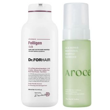 Набір для очищення обличчя та відновлення волосся Arocell & Dr.FORHAIR, 2 в 1 на KRKR.COM.UA