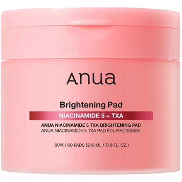 Освітлювальні пади з ніацинамідом і транексамовою кислотою Anua Niacinamide 5 TXA Brightening Pad, 60 шт на KRKR.COM.UA