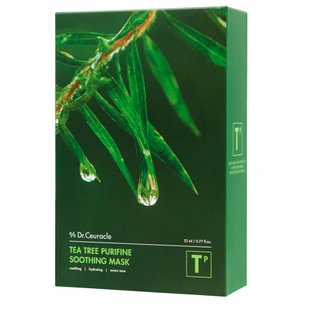 Заспокійлива маска з екстрактом чайного дерева Dr.Ceuracle Tea Tree Purifine Soothing Mask, 23 мл * 10 шт Купити в Україні