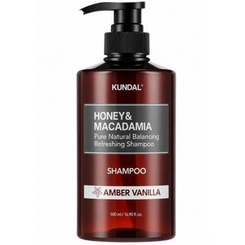 Натуральний парфумований шампунь KUNDAL Honey & Macadamia Nature Shampoo Amber Vanilla, 500 мл на KRKR.COM.UA