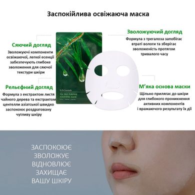 Набор успокаивающих масок с экстрактом чайного дерева Dr.Ceuracle Tea Tree Purifine Soothing Mask, 23мл * 10шт Купить в Украине