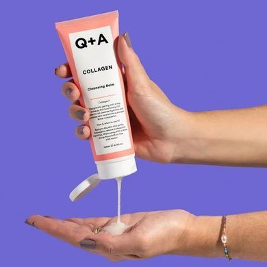 Очищувальний бальзам для обличчя з колагеном Q+A Collagen Cleansing Balm, 125 мл на KRKR.COM.UA