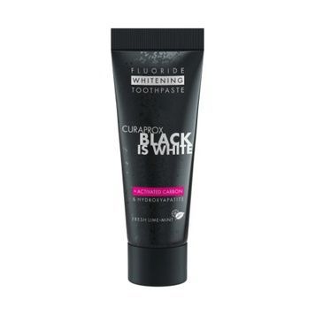 Зубна паста з активованим вугіллям Curaprox Black Is White, 10 мл на KRKR.COM.UA