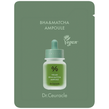 Ампульна сироватка з BHA кислотою та екстрактом Матчa Dr.Ceuracle Vegan BHA&Matcha Ampoule , 2 мл на KRKR.COM.UA