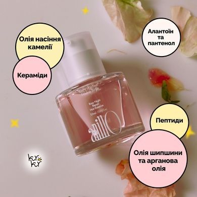 Відновлююча есенція для волосся ANILLO Rosy Night Repair Hair Essence 10 мл на KRKR.COM.UA