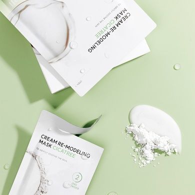Успокаивающая альгинатная маска с центеллой и чайным деревом Arocell Cream Remodeling Mask Cicatree (5 Treatments), 5 шт на KRKR.COM.UA