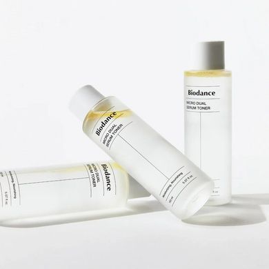 Двофазний тонік для зволоження та сяйва шкіри Biodance Micro Dual Serum Toner, 150 мл на KRKR.COM.UA