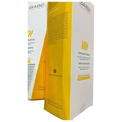 Уцінка Зволожуючий крем-емолієнт для сухої шкіри BABE Laboratorios BODY Emollient Cream, 200 мл на KRKR.COM.UA