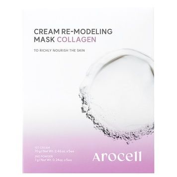 Альгінатна маска з колагеном для пружності шкіри Arocell Cream Remodeling Mask Collagen (5 Treatments), 5 шт на KRKR.COM.UA