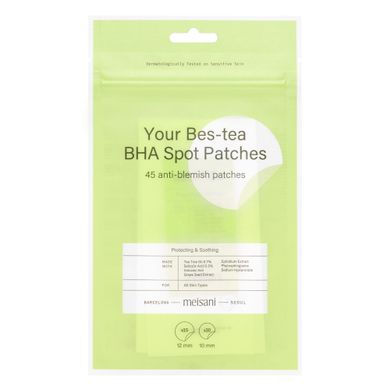 Патчі проти висипань з чайним деревом та саліциловою кислотою Meisani Your Bes-tea BHA Spot Patches, 45 шт Купити в Україні