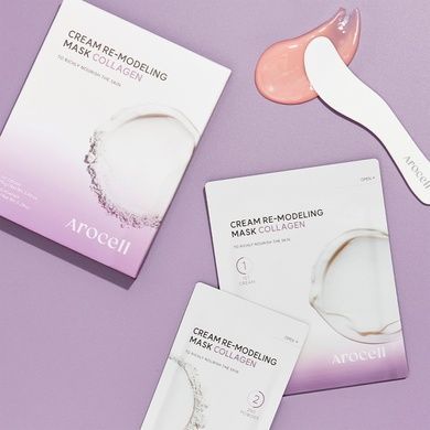 Альгинатная маска с коллагеном для упругости кожи Arocell Cream Remodeling Mask Collagen (5 Treatments), 5 шт на KRKR.COM.UA