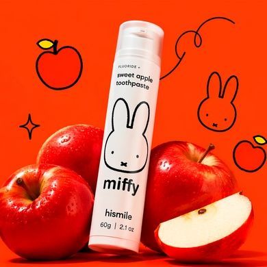 Зубная паста со вкусом сладкого яблока Hismile Miffy Toothpaste, 60 г на KRKR.COM.UA