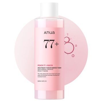 Уцінка Освітлювальний тонер-есенція з екстрактом персика та ніацинамідом Anua Peach 77 Niacin Essence Toner, 250 мл на KRKR.COM.UA