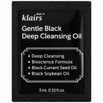 Гидрофильное масло для глубокого очищения Dear Klairs Gentle Black Deep Cleansing Oil, 3 мл на KRKR.COM.UA