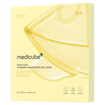 Освітлювальна гідрогелева маска з койєвою кислотою та куркумою Medicube Kojic Acid Turmeric Brightening Gel Mask, 28 г * 4 шт на KRKR.COM.UA