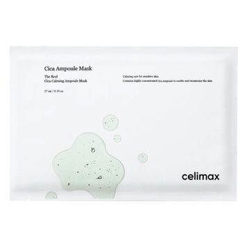 Заспокійлива тканинна маска з центелою азіатською celimax The Real Cica Calming Ampoule Mask, 27 мл * 1 шт на KRKR.COM.UA