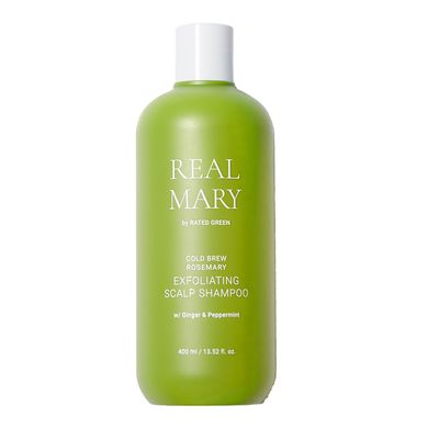 Глубокоочищающий отшелушивающий шампунь с соком розмарина Rated Green Real Mary Cold Brewed Rosemary Exfoliating Scalp Shampoo, 400 мл Купить в Украине