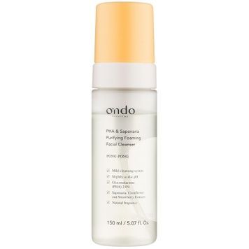 Мягкая пенка для умывания с глюконолактоновой кислотой и сапонарией Ondo Beauty 36.5 PHA & Saponaria Purifying Foaming Facial Cleanser, 150 мл на KRKR.COM.UA