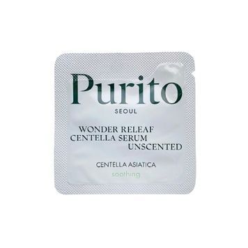 Успокаивающая сыворотка с центеллой без эфирных масел Purito SEOUL Wonder Releaf Centella Serum Unscented, 1 г на KRKR.COM.UA