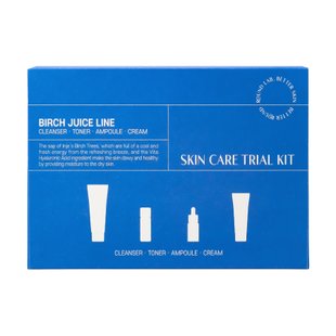 Набор миниверсий средств с березовым соком ROUND LAB Birch Juice Trial Kit, 4 в 1 Купить в Украине