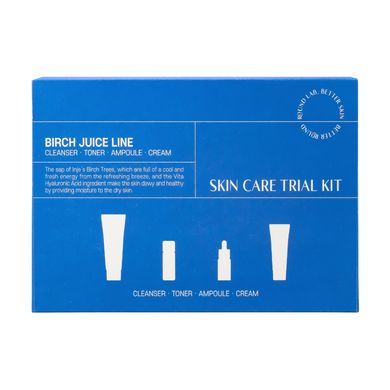 Набір мініверсій засобів з березовим соком ROUND LAB Birch Juice Trial Kit, 4 в 1 Купити в Україні