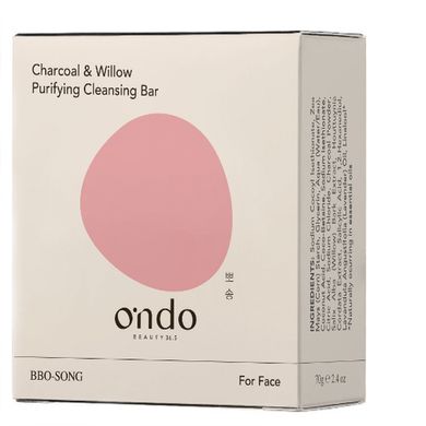 Уценка Мыло с порошком древесного угля Ondo Beauty 36.5 Charcoal & Willow Purifying Cleansing Bar, 70 г Купить в Украине