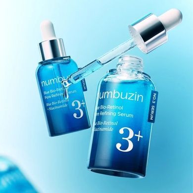 Сыворотка для сужения пор с биоретинолом и ниацинамидом Numbuzin No.3 Blue Bio-Retinol Pore Refining Serum, 30 мл на KRKR.COM.UA