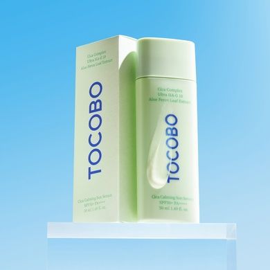 Успокаивающая солнцезащитная сыворотка с экстрактом центеллы TOCOBO Cica Calming Sun Serum SPF50+ PA++++, 50 мл на KRKR.COM.UA
