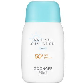 Уцінка Дитячий сонцезахисний лосьйон SPF50+ PA++++ GOONGBE Waterful Sun Lotion Mild, 80 г на KRKR.COM.UA