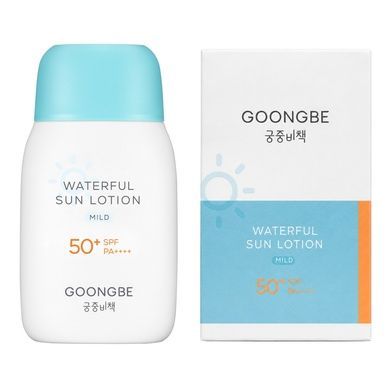 Уцінка Дитячий сонцезахисний лосьйон SPF50+ PA++++ GOONGBE Waterful Sun Lotion Mild, 80 г на KRKR.COM.UA