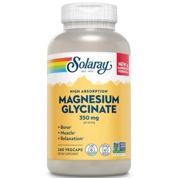 Магній гліцинат 350 мг Solaray Magnesium Glycinate 350mg, 240 шт на KRKR.COM.UA