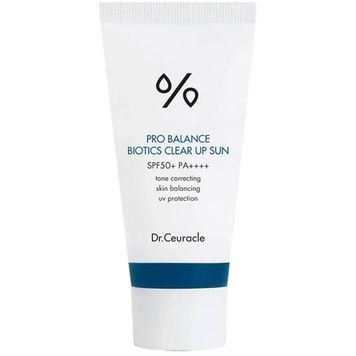Солнцезащитный осветляющий крем с пробиотиками Dr. Ceuracle Pro Balance Biotics Clear Up Sun SPF 50+ PA++++, 50 мл на KRKR.COM.UA