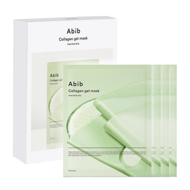 Гелевая маска с коллагеном и экстрактом гуттуинии Abib Collagen Gel Mask Heartleaf Jelly, 4 шт * 35 г на KRKR.COM.UA