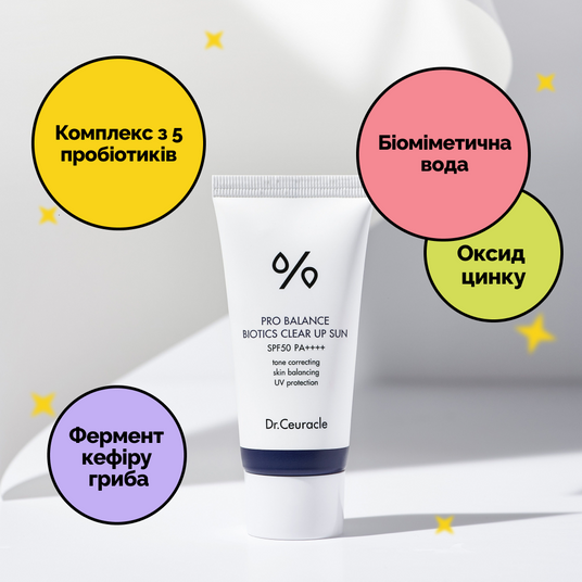 ドクターシーラボ, ビプルーブ SPF Dr.Ceuracle Pro Balance Biotics Clear Up Sun SPF 50+ PA++++, 50 мл