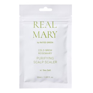 Очищаюча маска для шкіри голови з морською сіллю Rated Green Real Mary Cold Brewed Rosemary Purifyng Scalp Scaler, 50 мл, Мініатюра Купити в Україні