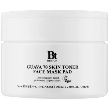 Уцінка Заспокійливі тонер-педи з гуавою та азуленом Benton Guava 70 Skin Toner Face Mask Pad, 70 шт на KRKR.COM.UA