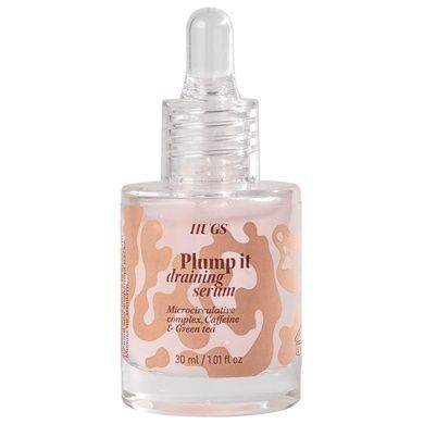 Масажна сироватка з протинабряковим комплексом Hugs Plump it draining serum, 30 мл на KRKR.COM.UA