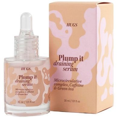 Массажная сыворотка с противоотечным комплексом Hugs Plump it draining serum, 30 мл на KRKR.COM.UA
