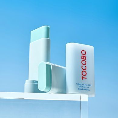 Матирующий солнцезащитный стик с экстрактом хлопка TOCOBO Cotton Soft Sun Stick SPF50+ PA++++, 19 г на KRKR.COM.UA
