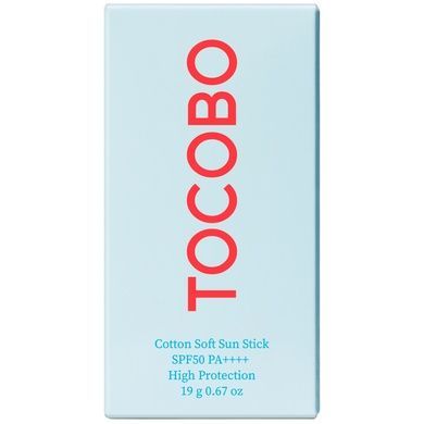 Матирующий солнцезащитный стик с экстрактом хлопка TOCOBO Cotton Soft Sun Stick SPF50+ PA++++, 19 г на KRKR.COM.UA