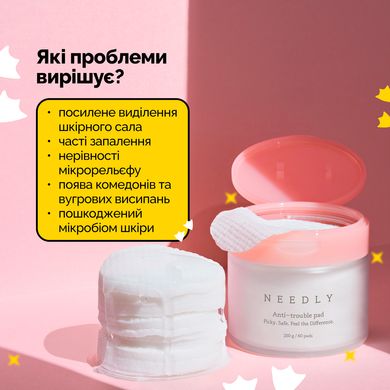 Пілінг-педи для проблемної шкіри Needly Anti-Trouble Pad, 60 шт Купити в Україні