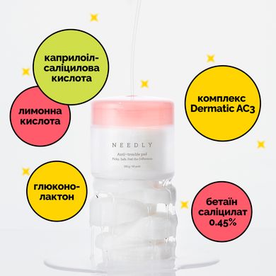 Пілінг-педи для проблемної шкіри Needly Anti-Trouble Pad, 1 шт Купити в Україні