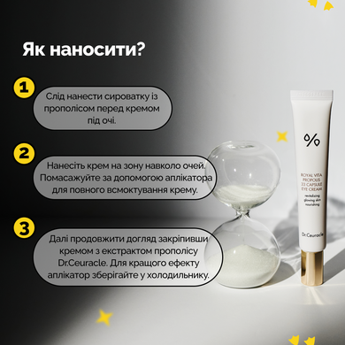Крем под глаза с экстрактом прополиса Dr.Ceuracle Royal Vita Propolis 33 Capsule Eye Cream, 20мл Купить в Украине